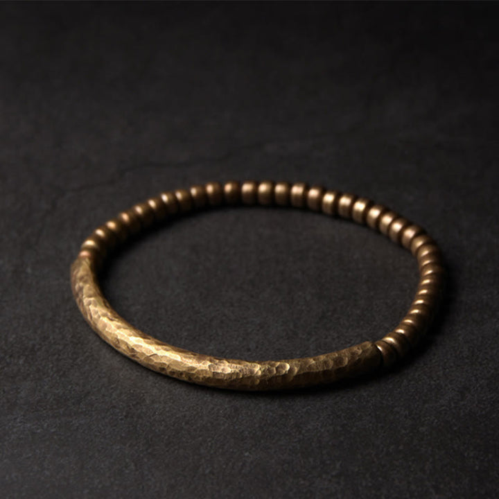 Buddha Stones Simple Design Copper Brass Bead Luck Wealth Bracelet - image 11