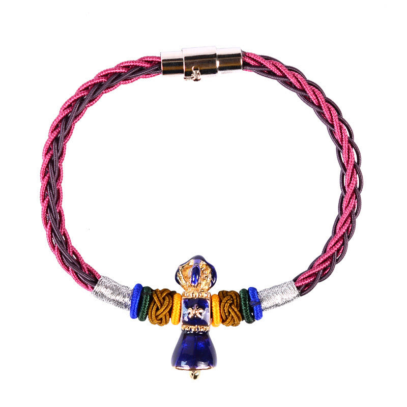 Buddha Stones Tibetan Handmade Dorje Vajra Strength Eight Threads String Bracelet - image 10