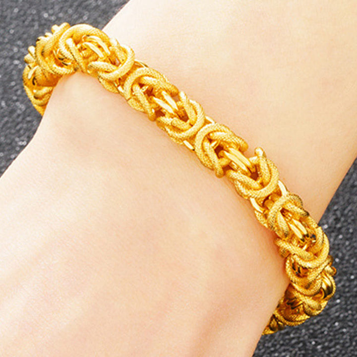 Buddha Stones 24k Gold Plated Double Headed Dragon Protection Bracelet - image 4