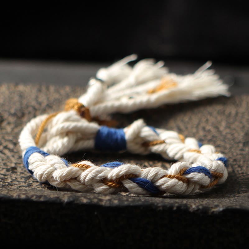 Buddha Stones Tibet Zakiram Goddess of Wealth Thangka Handmade Luck Bracelet - image 13