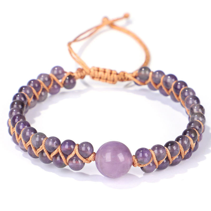Buddha Stones Divine Blue Tiger Eye Stone Protection Bracelet - Amethyst - image 9