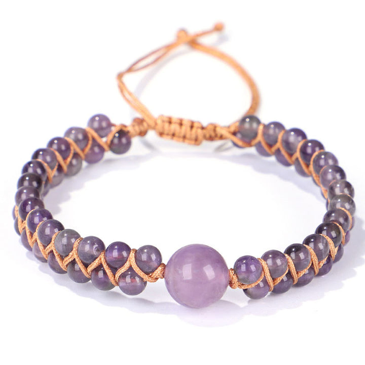 Buddha Stones Divine Blue Tiger Eye Stone Protection Bracelet - Amethyst - image 9