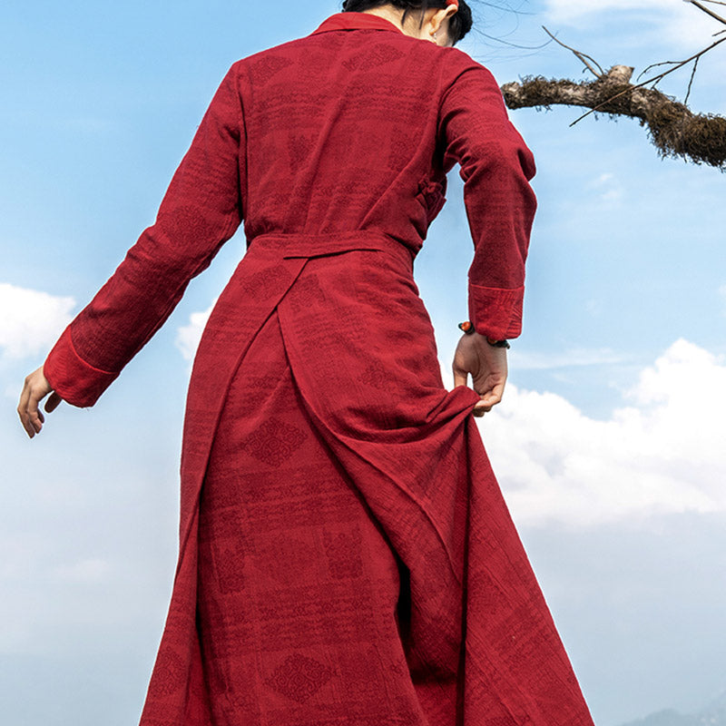 Buddha Stones Tibetan Dress Clothing Lhasa Long Wrap Dress Maxi Dress Women Clothing - image 7