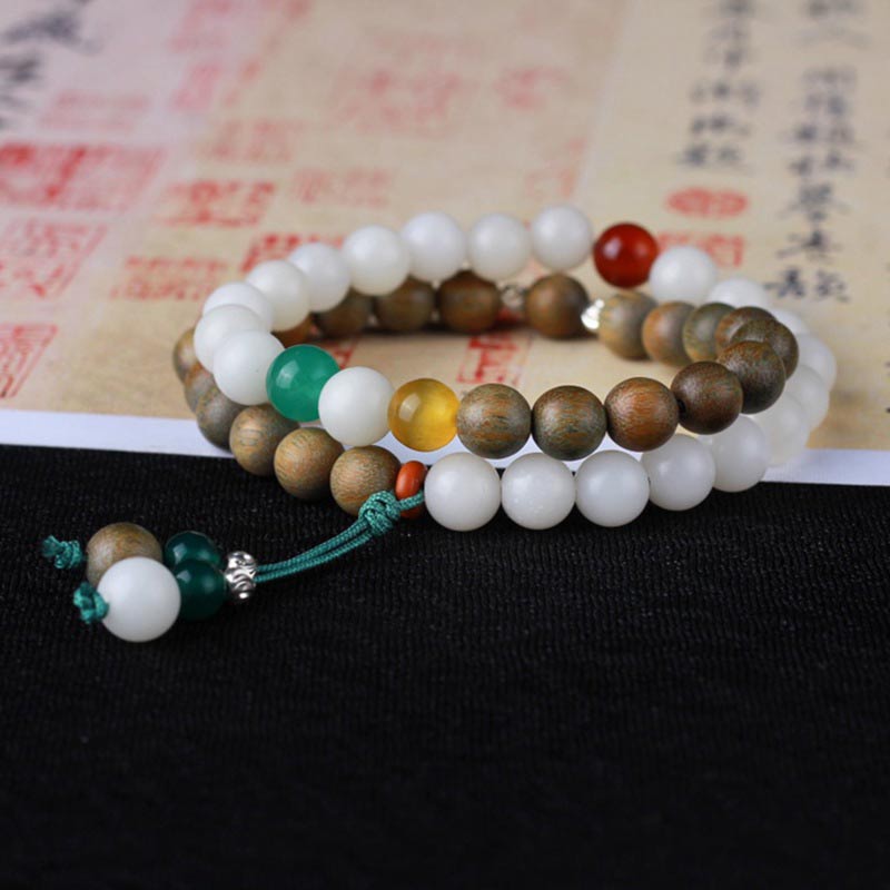 Green Sandalwood Bodhi Seed Wake Up Luck Bracelet - image 2