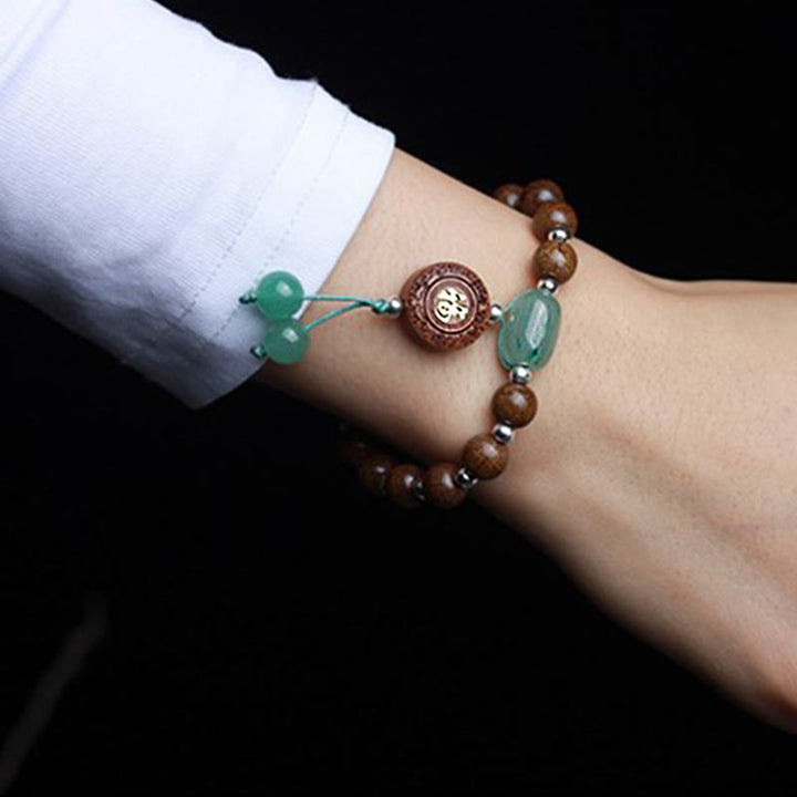 Buddha Stones Abelia Biflora Wood Happiness Protection Bracelet - image 4