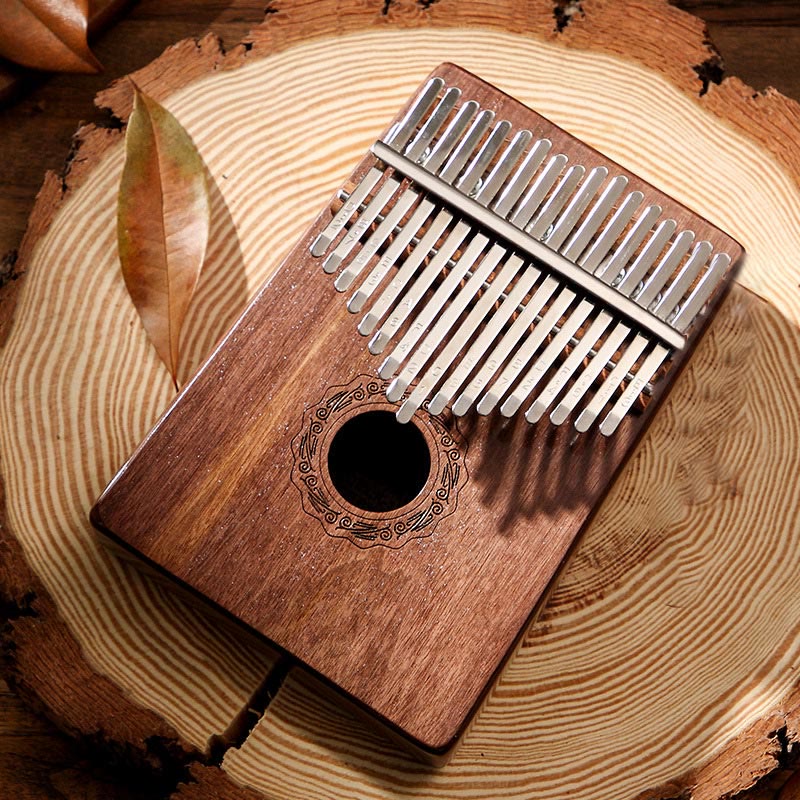 Buddha Stones Kalimba 17 Keys Thumb Piano Mahogany Wood Acacia Walnut Portable Finger Piano - 17 Keys Brown(Walnut) - image 13