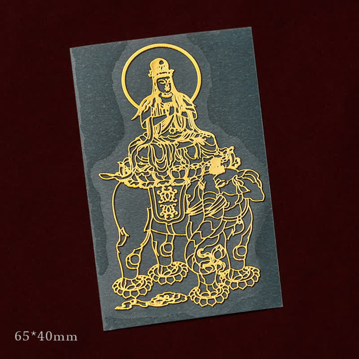 12 Chinese Zodiac Blessing Wealth Fortune Phone Sticker - Dragon/Snake-Samantabhadra Bodhisattva - Small - image 10