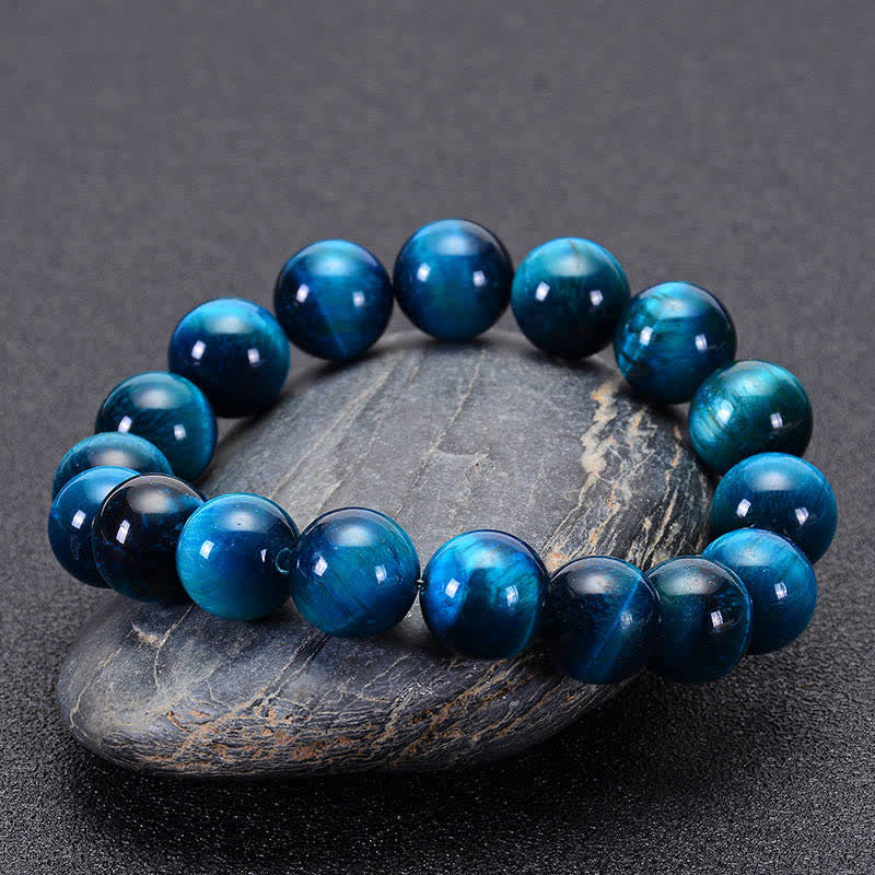 Buddha Stones Blue Tiger Eye Protection Bracelet - image 8