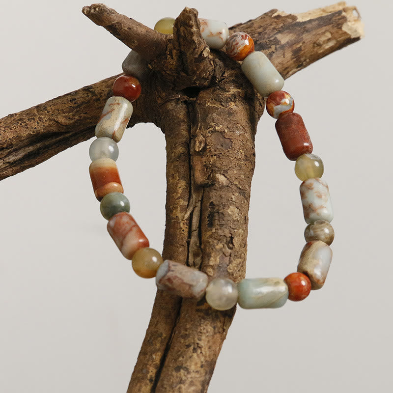 Buddha Stones Natural Stone Sea Sediment Jasper Agate Protection Bracelet - image 3