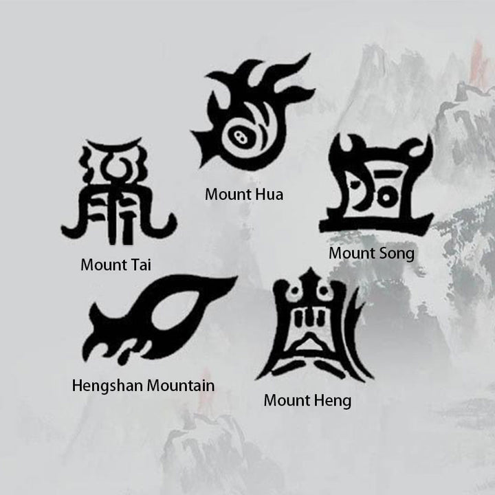 Buddha Stones Black Obsidian Taoism Five Sacred Mountains Nine-Character Mantra Carved Purification Yin Yang Necklace Pendant - image 12