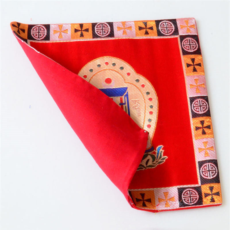 Prayer Altar Mat Man-Bcu Kalachakra Healing Meditation Jacquard Mat - image 5