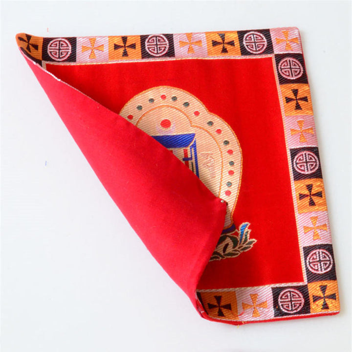 Prayer Altar Mat Man-Bcu Kalachakra Healing Meditation Jacquard Mat - image 5