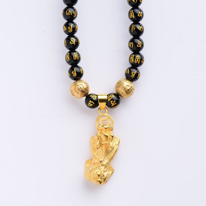 FengShui Obsidian PiXiu Wealth Necklace - image 2