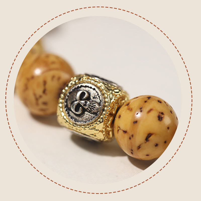 Buddha Stones Tibetan Natural Purple Gold Rat Bodhi Seed Wealth Double Wrap Bracelet - image 13