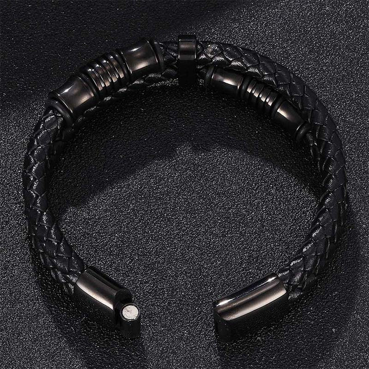 Buddha Stones Layered Leather Weave Fortune Bracelet - image 6