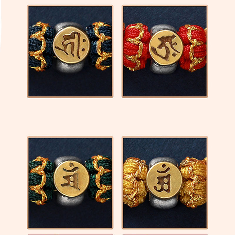 Buddha Stones Chinese Zodiac Natal Buddha Silver Luck Braided String Bracelet - image 10