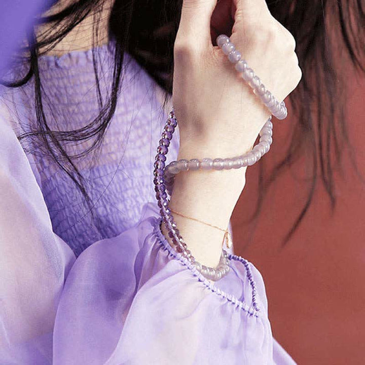 Buddha Stones Natural Amethyst Crystal Meditation Healing Bracelet - image 6