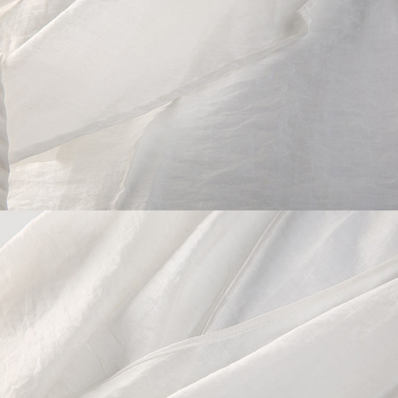 Buddha Stones Simple White Beige Pattern Meditation Spiritual Zen Practice Yoga Clothing Women's Clothes - image 6