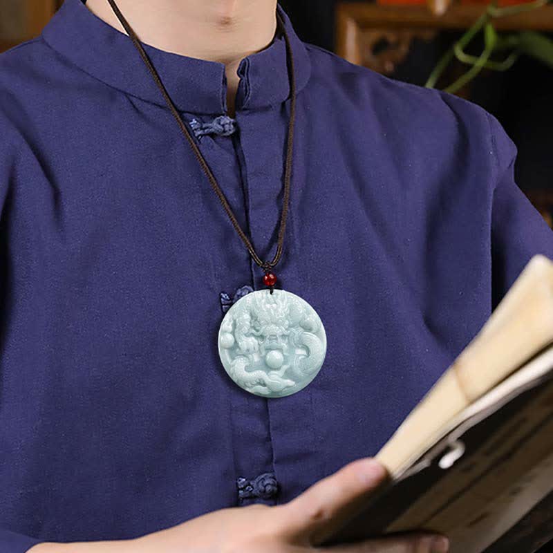 ❗❗❗A Flash Sale- Buddha Stones Chinese Zodiac Dragon Jade Success Amulet String Necklace - image 4