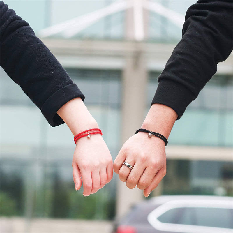 2Pcs Love Magnetic Couple String Strength Bracelet - image 8
