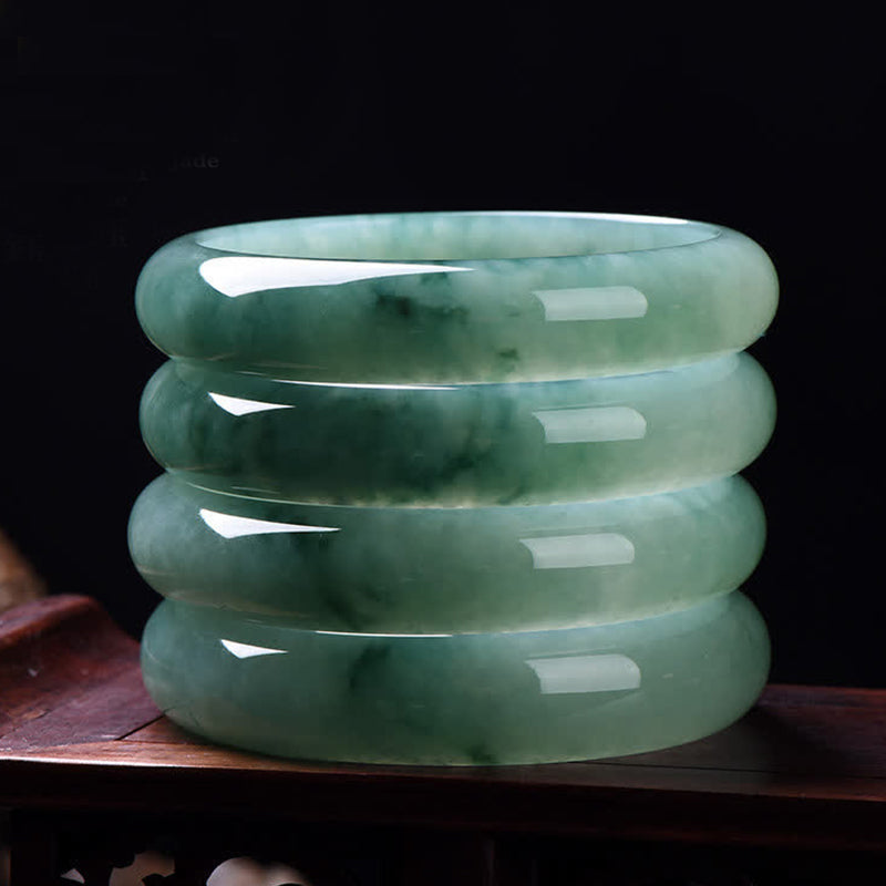 Buddha Stones Jade Abundance Luck Healing Bangle Bracelet - image 3