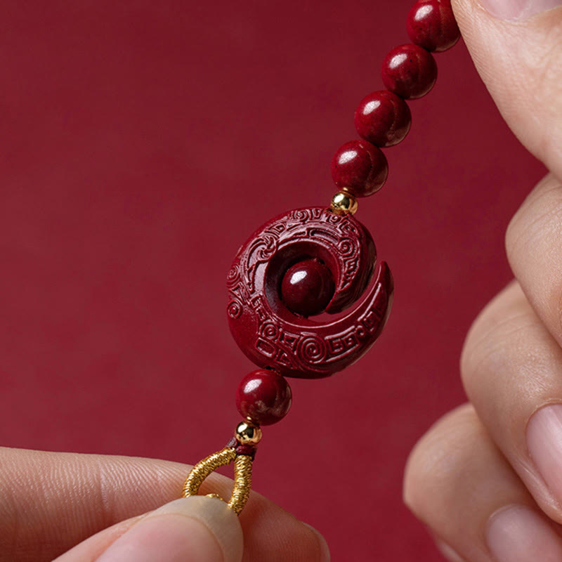 Buddha Stones One's Luck Improves Design Patern Natural Cinnabar Lotus Blessing Car Hanging Decoration - image 2