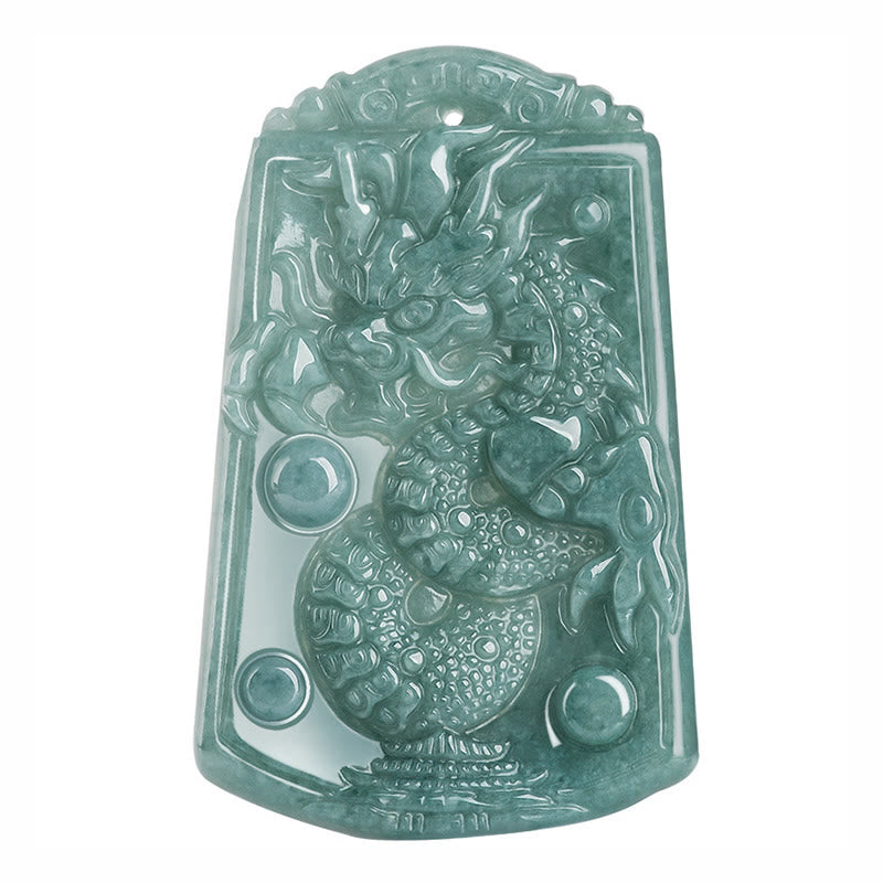 Buddha Stones Year Of The Dragon Chinese Zodiac Dragon Travels The World Jade Strength Necklace Pendant - image 6