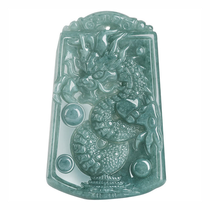 Buddha Stones Year Of The Dragon Chinese Zodiac Dragon Travels The World Jade Strength Necklace Pendant - image 6