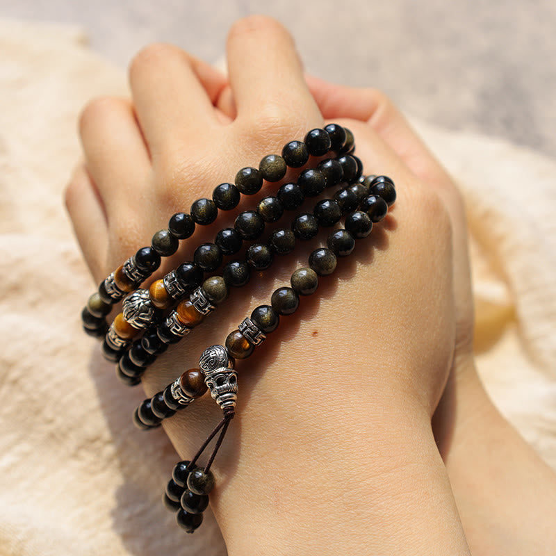 Golden Obsidian Energy Bracelet Necklace - image 6