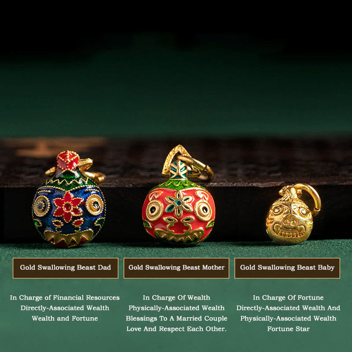 Buddha Stones Natural Pearl Cinnabar Money Bag Bell Gold Swallowing Beast Dancing Lion Healing Phone Hanging Decoration - image 9