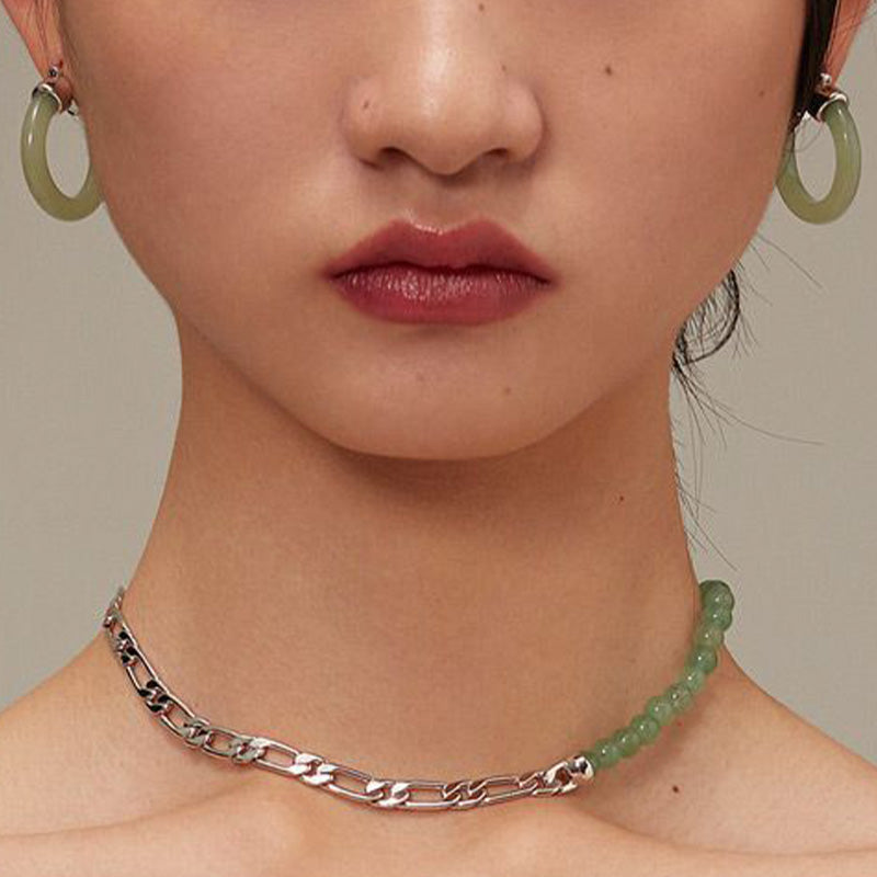Buddha Stones Round Jade White Jade Prosperity Earrings - image 3