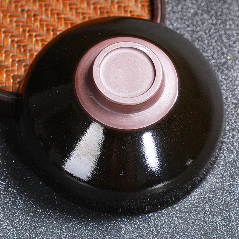 Buddha Stones Gold Maple Leaf Chinese Jianzhan Ceramic Teacup Tenmoku Kung Fu Tea Cup Bowl - image 19