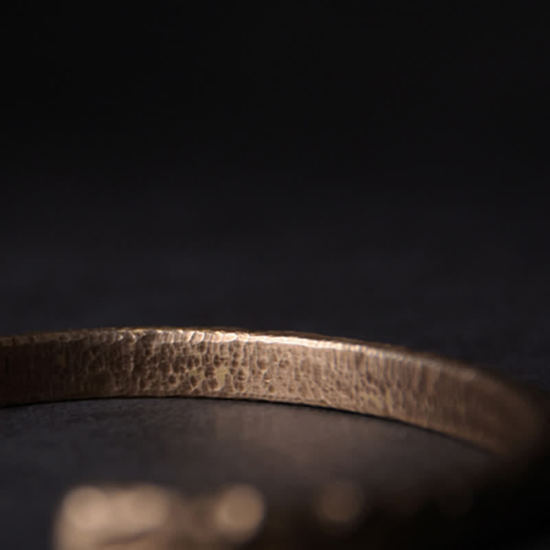 Buddha Stones Simple Design Copper Wealth Cuff Bracelet - image 10
