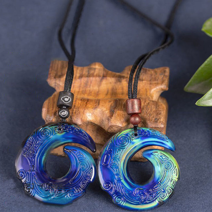 Color-Changing One's Luck Improves Design Pattern Liuli Crystal Necklace Pendant - image 14