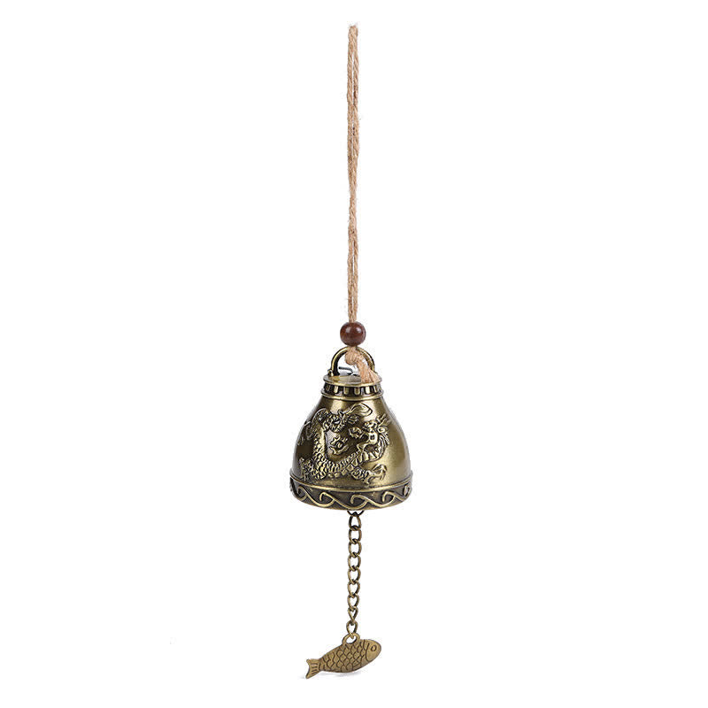 Buddha Stones Feng Shui Buddha Koi Fish Dragon Elephant Wind Chime Bell Luck Wall Hanging Decoration - image 7