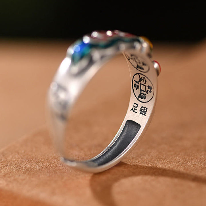 Buddha Stones Feng Shui Five Emperor Coins Wealth Ring - image 11