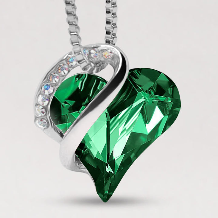 Buddha Stones Love Heart Birthstone Healing Energy Necklace Pendant - 05-May-Emerald Green - image 18