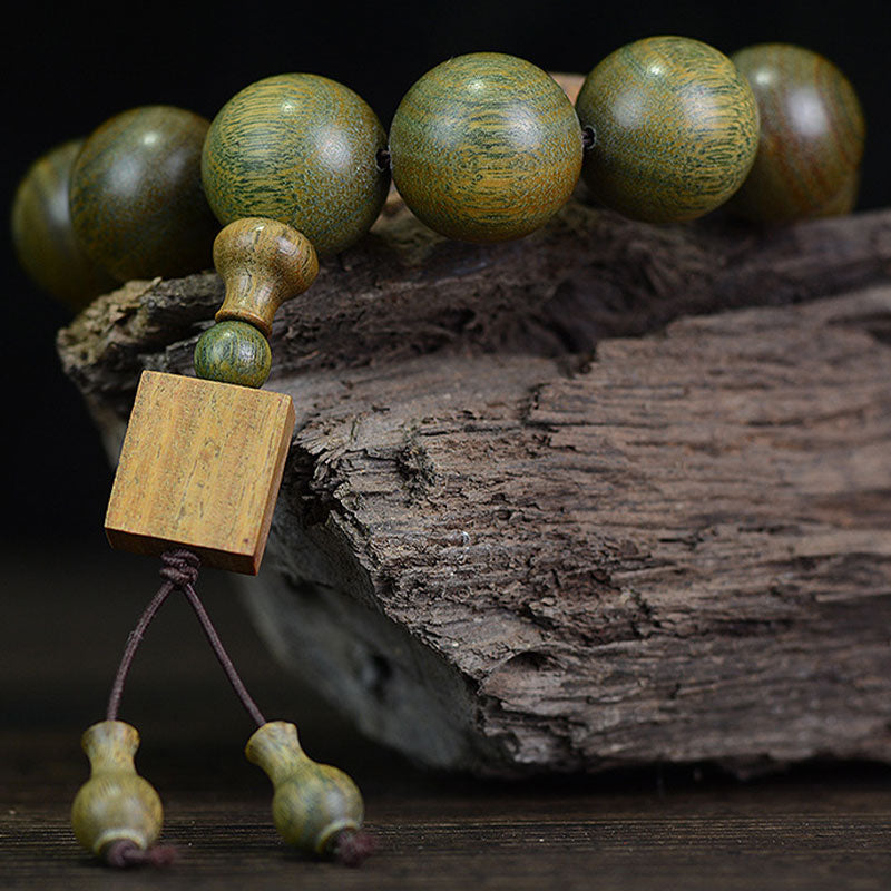 Buddha Stones Tibetan Green Sandalwood Cure Bracelet - image 5