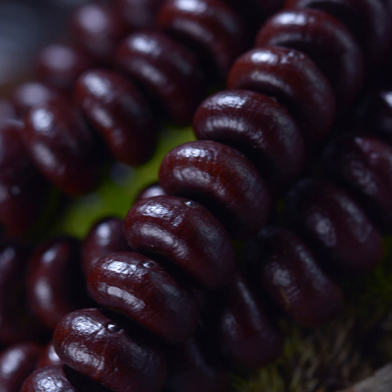 Buddha Stones Natural Tibet 108 Mala Beads Purple Bodhi Seed Wealth Bracelet - image 6