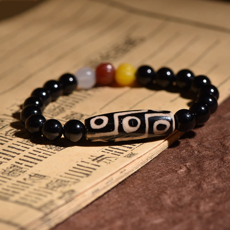 Buddha Stones Tibetan Natural Nine-Eye Dzi Bead Wealth Power Bracelet - image 2
