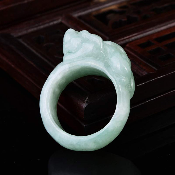 Fengshui Wealth Jade PiXiu Luck Ring - image 4