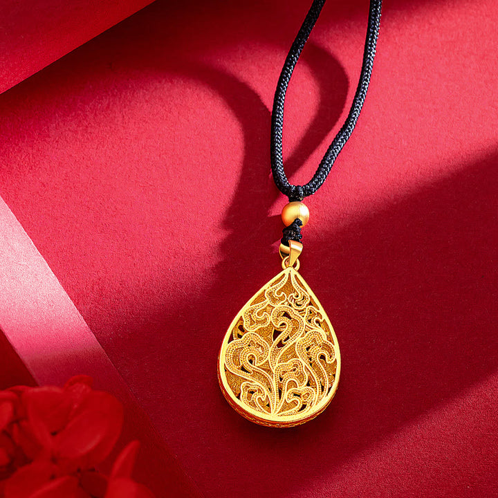 Buddha Stones Colorful Phoenix Flower Luck Strength Necklace Pendant - image 3