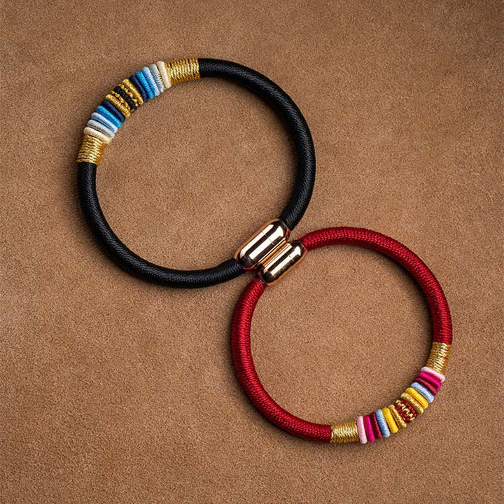 Buddha Stones Tibetan Handmade King Kong Knot Protection Magnetic Buckle Braided Bracelet - image 14