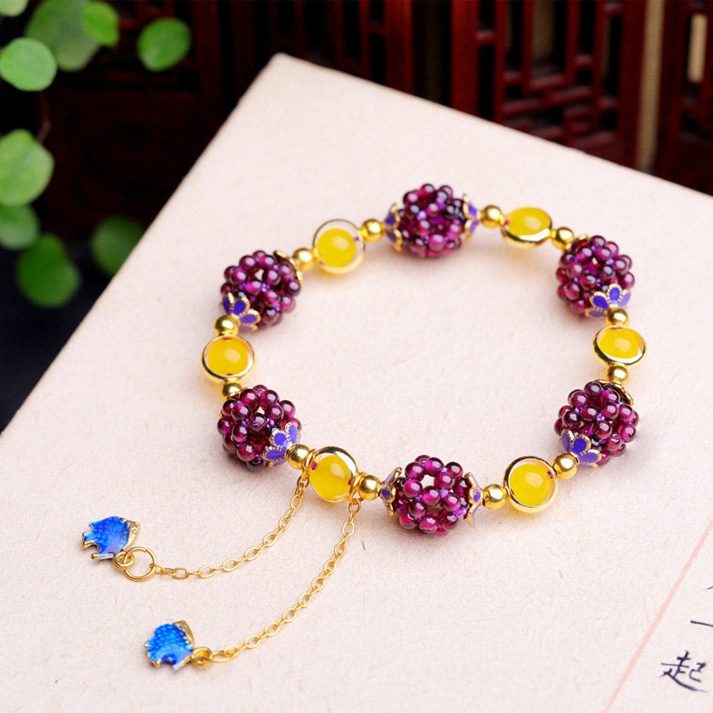 Buddha Stones Tibetan Garnet Calm Bracelet - image 2