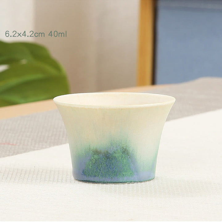Buddha Stones Creative Green Ceramic Teacup Kung Fu Tea Cups - image 14