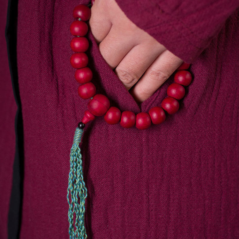 Buddha Stones Abelia Biflora Wood Warding Off Evil Spirits Wrist Mala - image 5