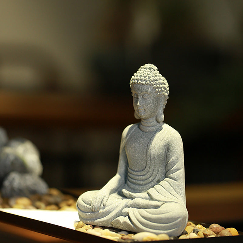 Buddha Stones Sitting Meditation Buddha Blessing Compassion Decoration - image 3