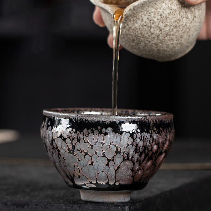 Buddha Stones Handmade Cherry Blossoms Sakura Design Chinese Jianzhan Ceramic Teacup Kung Fu Tea Cup - image 9