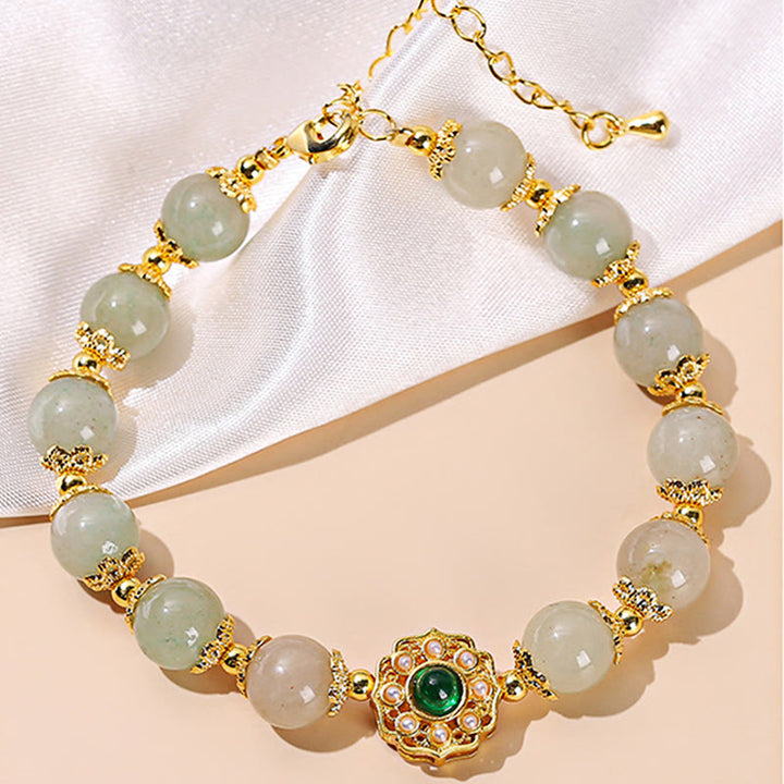 Buddha Stones Natural Jade Prosperity Bead Chain Bracelet - image 3