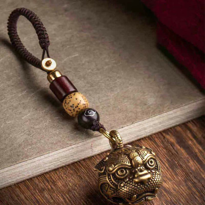 Buddha Stones PiXiu Wealth Copper Key Chain - image 5